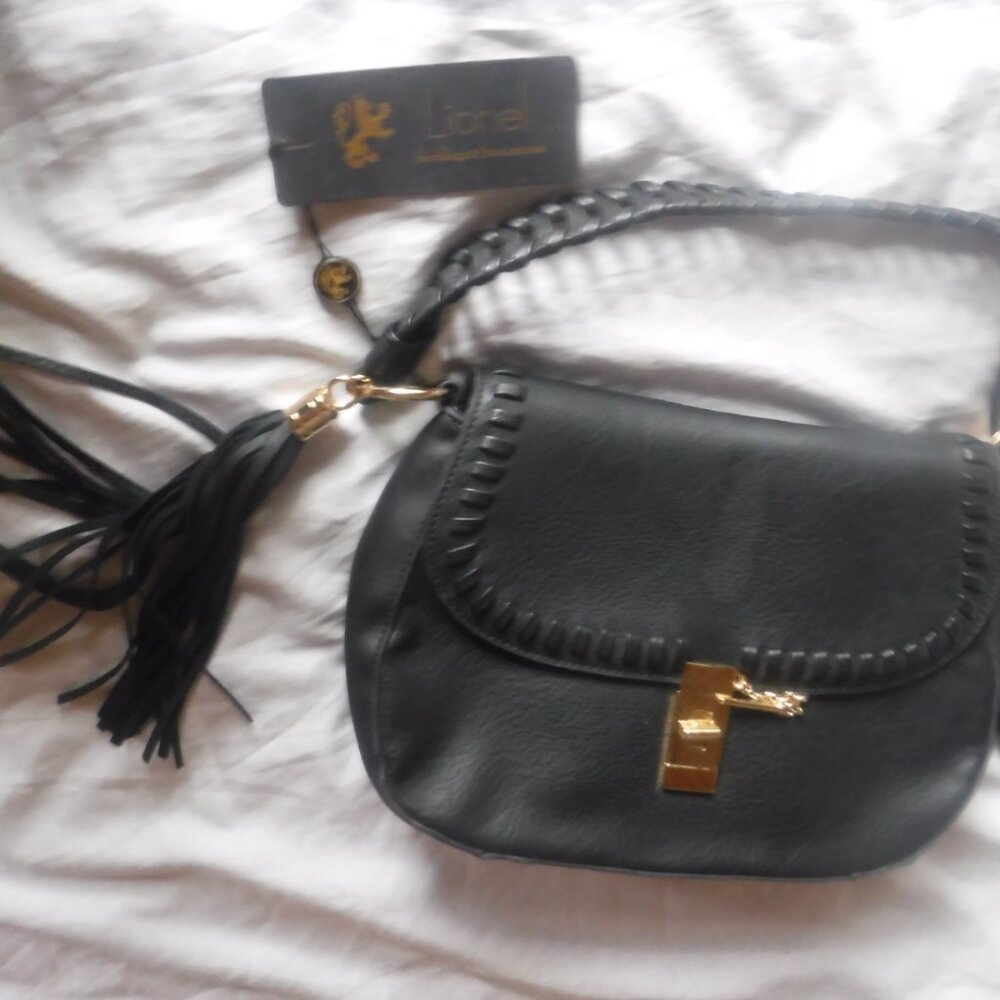 Lionel Womens Black Purse new Black leather Purse pre Owned